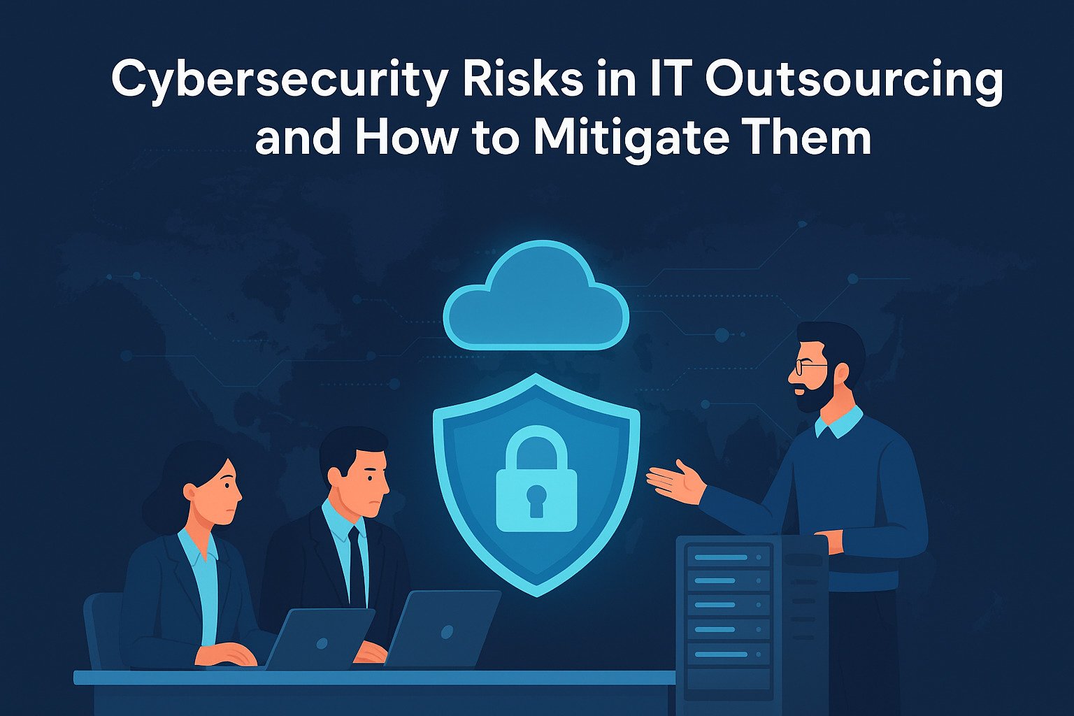Featured image for article: Cybersecurity Risks in IT Outsourcing and How to Mitigate Them