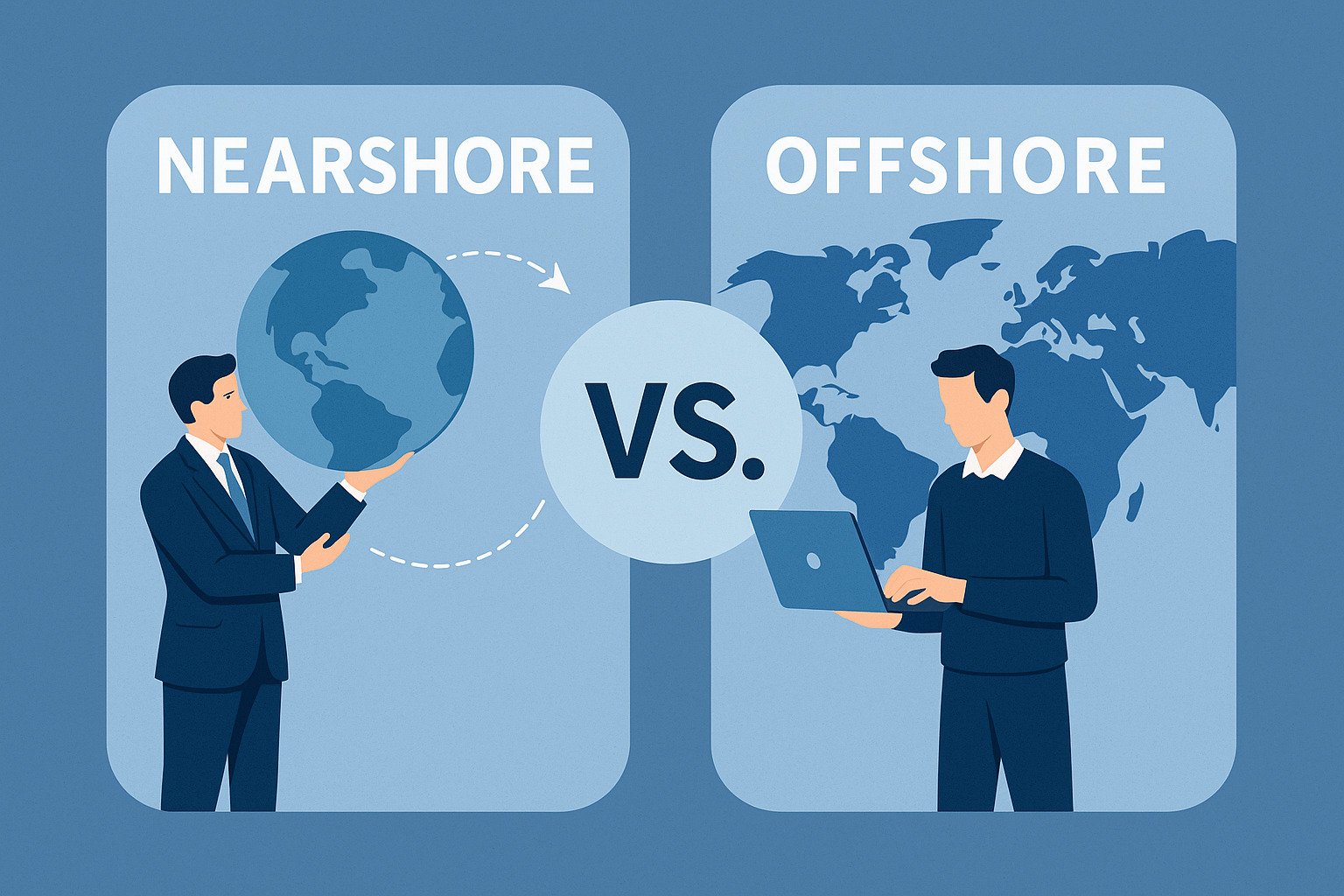 Featured image for article: Beinahe -Küche gegen Offshore -Entwicklung: Vorschriften, Nachteile und beste Anwendungsfälle